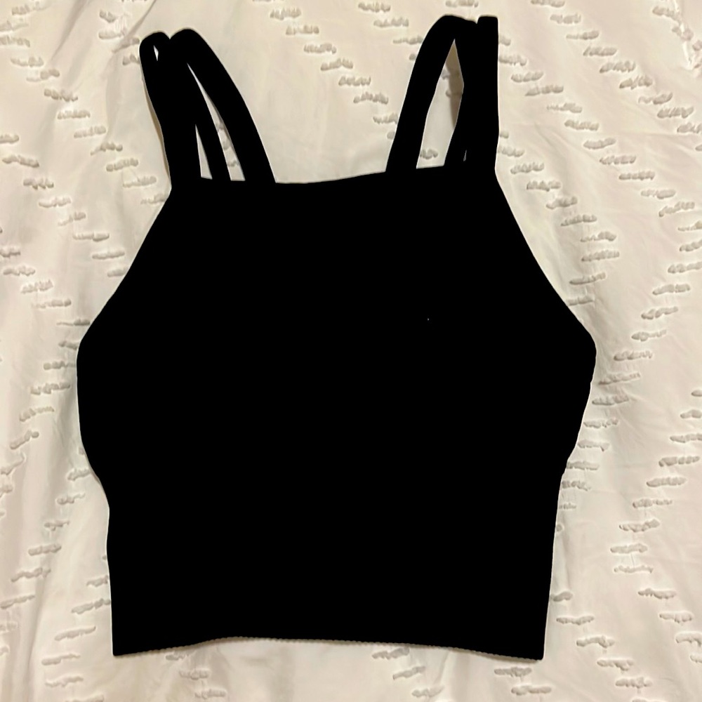 Black crop top sports bra size XS